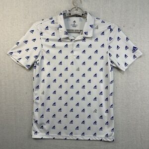 Adidas Men's Small Primegreen Polo Blue Bird 1916 All Over Print